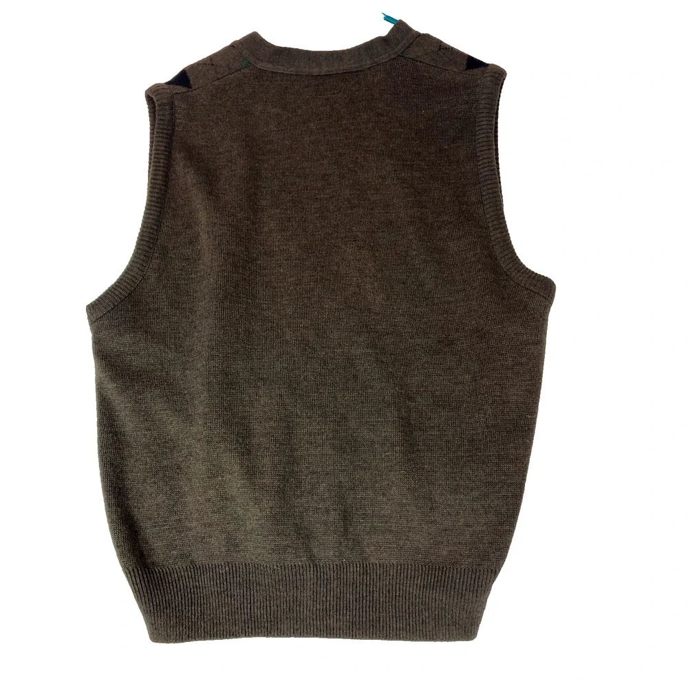 Florence Tricot Italy Sweater Vest Size L Wool Blend Button Up Grandpa‎ Hipsters
